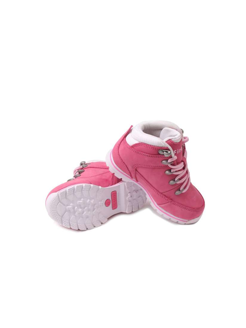 Buy Firetrap Boys Pink Solid Leather Mid Top Flat Boots Casual Shoes for Boys 2304654 Myntra