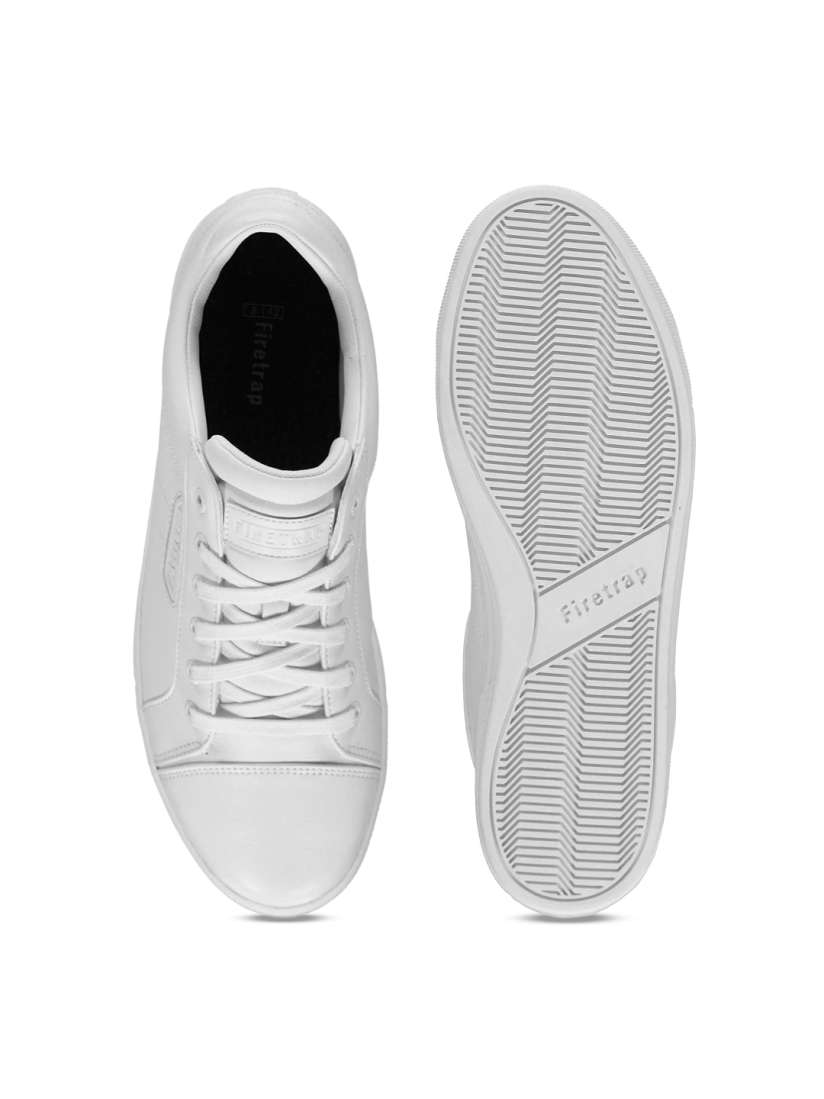Buy Firetrap Men White Leather Sneakers Casual Shoes for Men 2304739 Myntra
