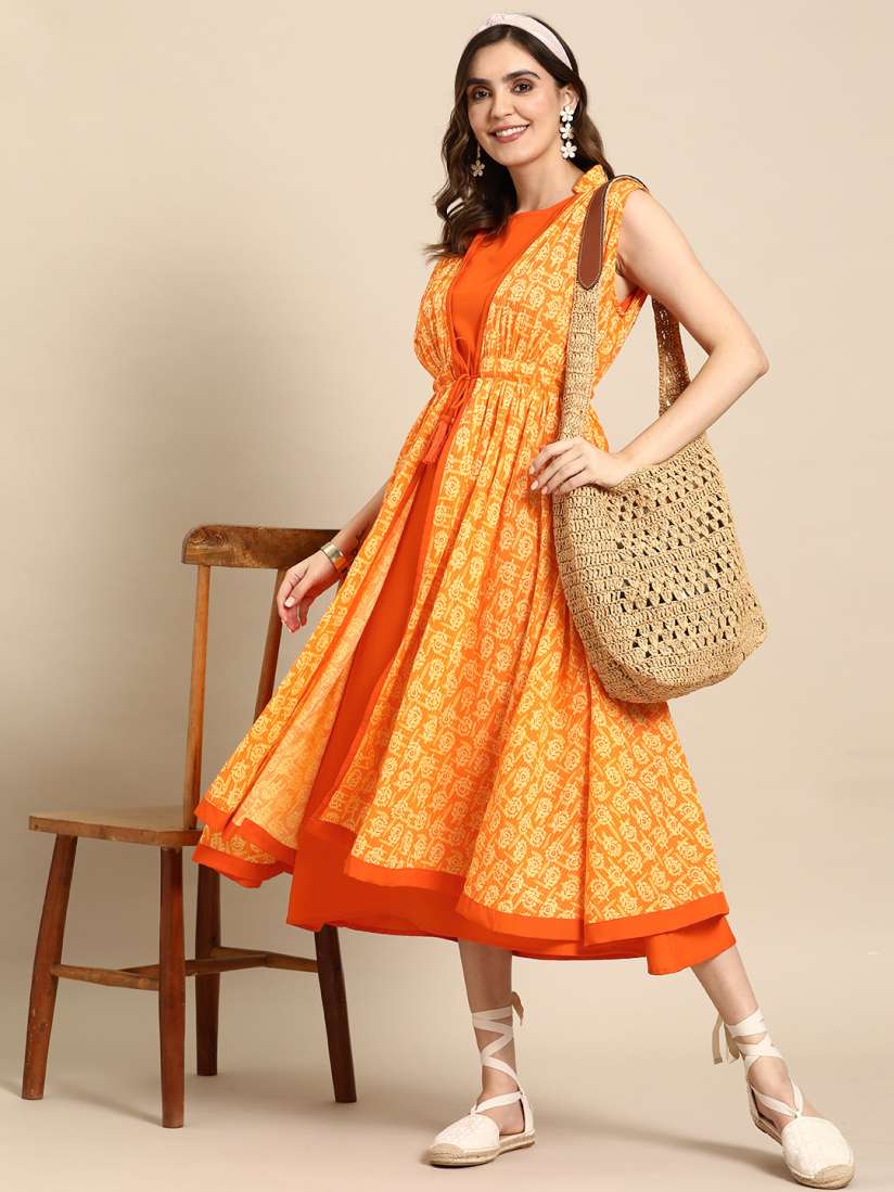 Buy Sangria Ethnic Layered Dress Ethnic Dresses for Women 23048406 Myntra