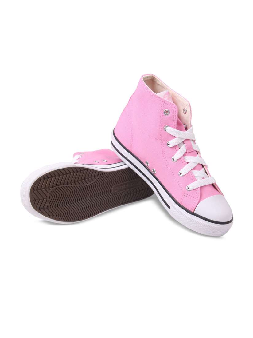 Buy Dunlop Unisex Pink Solid Canvas High Top Sneakers Casual Shoes for Unisex 2304980 Myntra