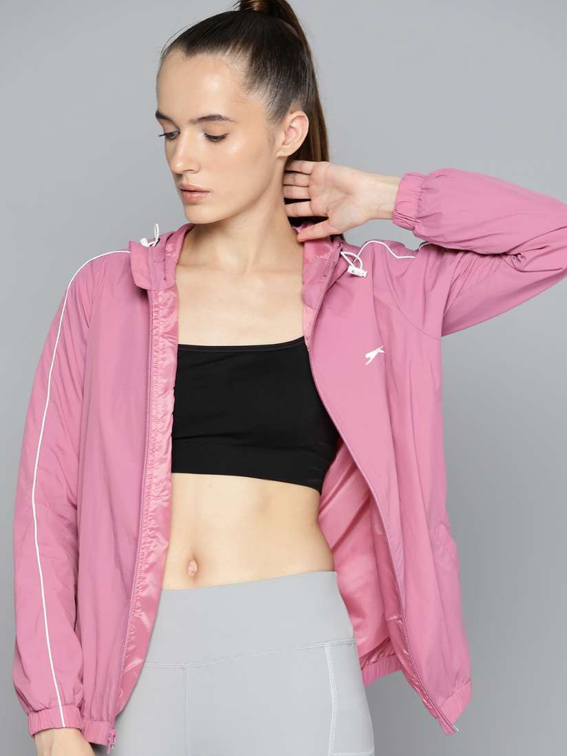 Buy Slazenger Full Sleeves Regular Fit Sporty Jacket Jackets for Women 23054272 Myntra