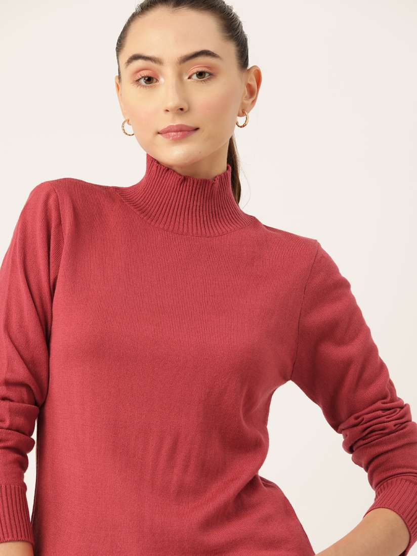 Buy DressBerry High Neck Acrylic Pullover Sweaters for Women 23054596 Myntra