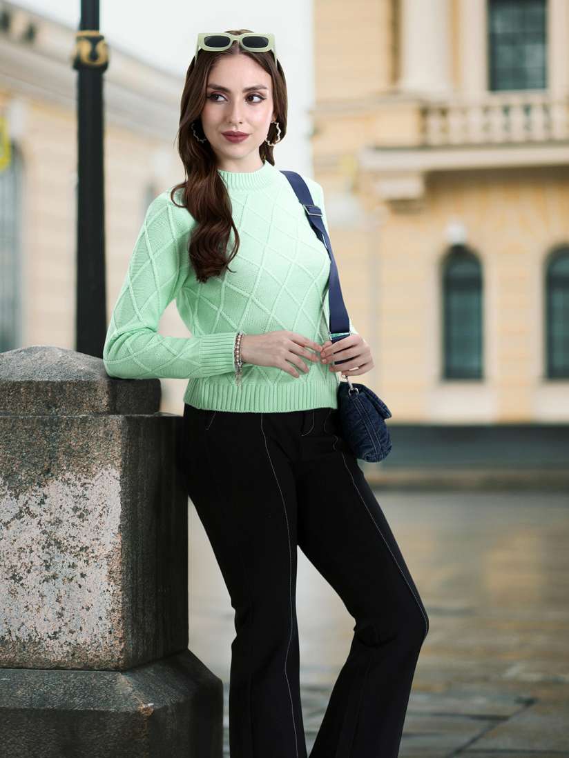 Buy DressBerry Checked Acrylic Pullover Sweaters for Women 23054634 Myntra