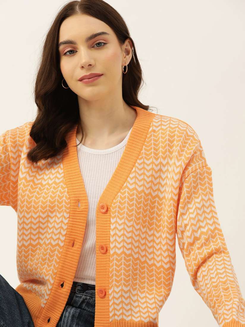 Buy DressBerry Acrylic Chevron Cardigan Sweaters for Women 23054932 Myntra