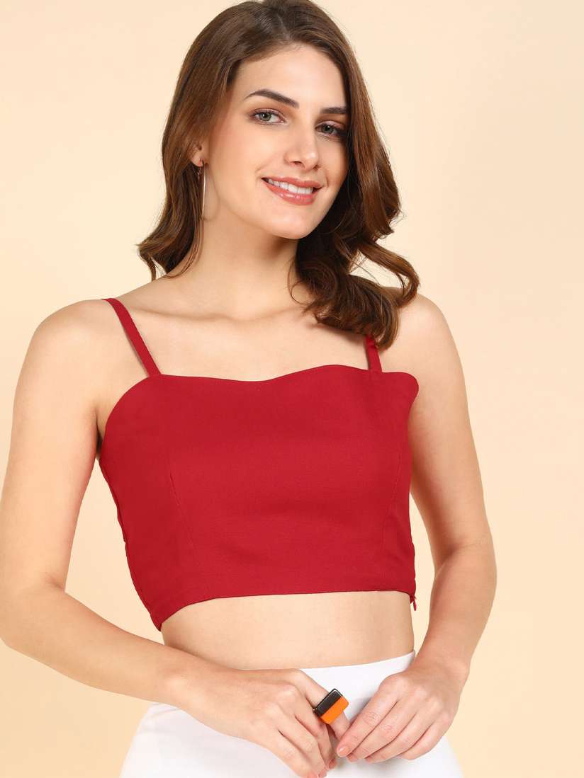 Buy Me Craft Shoulder Strap Bralette Crop Top Tops for Women 23056220 Myntra