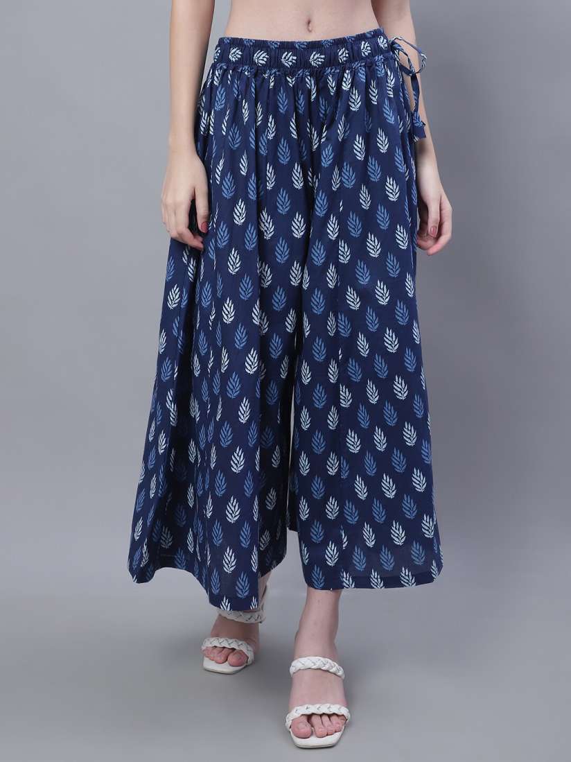 Printed palazzo pants myntra sales