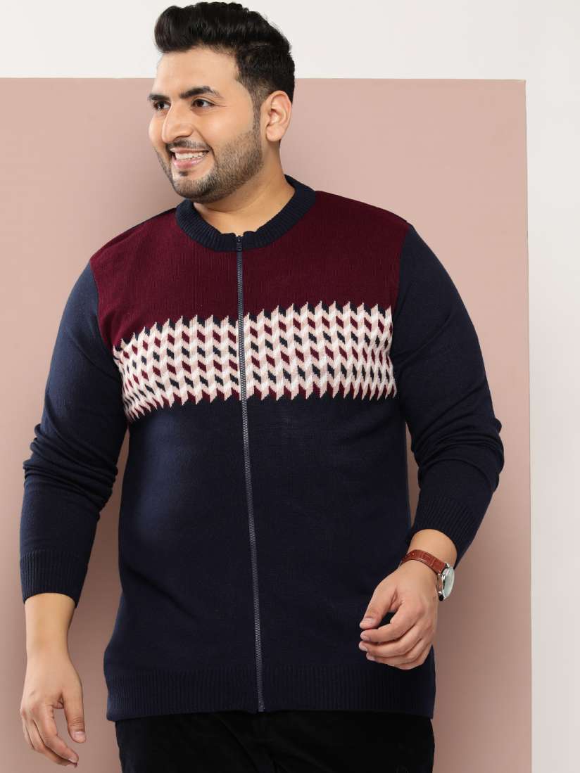 Buy Sztori Men Plus Size Self Design Acrylic Pullover Sweaters for Men 23071940 Myntra