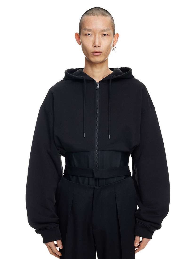 Versace Corset Hoodie Black NEW $1,575 Versace X Dua Lipa Black