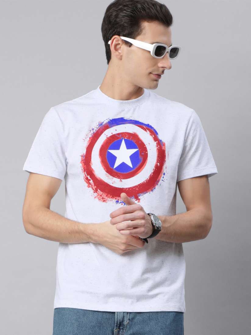 Buy Free Authority Captain America Printed Pure Cotton T Shirt Tshirts for Men 23076520 Myntra