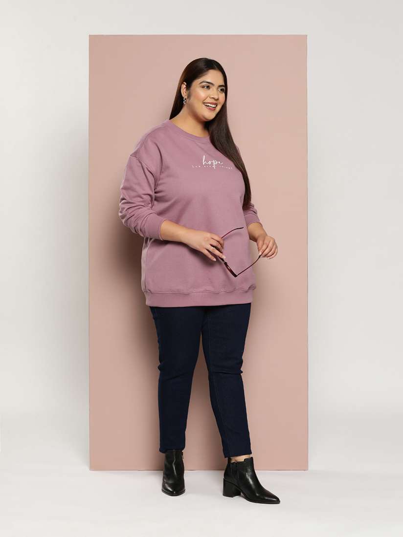 Plus size longline sweatshirt 2025