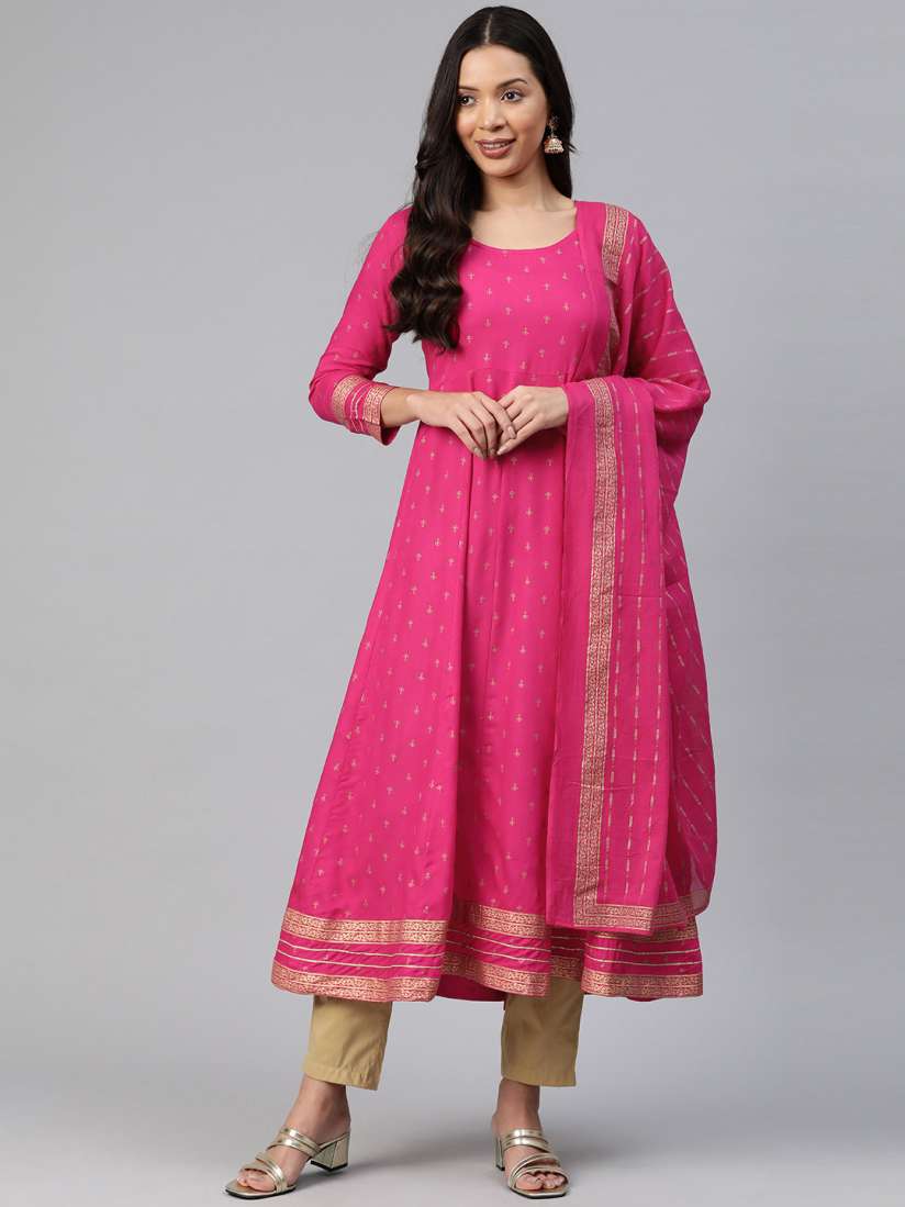 Buy KALINI Ethnic Motifs Printed Anarkali Kurta Kurtas for Women 23081940 Myntra