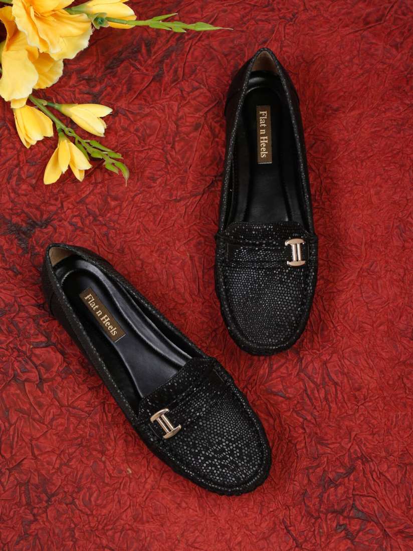 Buy Flat n Heels Women Textured Loafers Casual Shoes for Women 23082048 Myntra