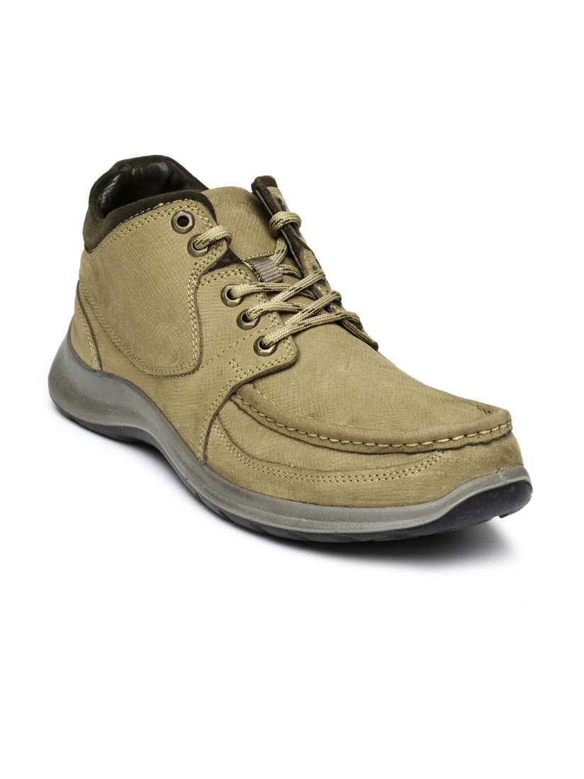 Woodland men's khaki leather sneakers outlet