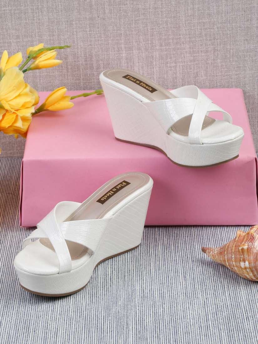Buy Flat n Heels Textured Wedge Heels Heels for Women 23089406 Myntra