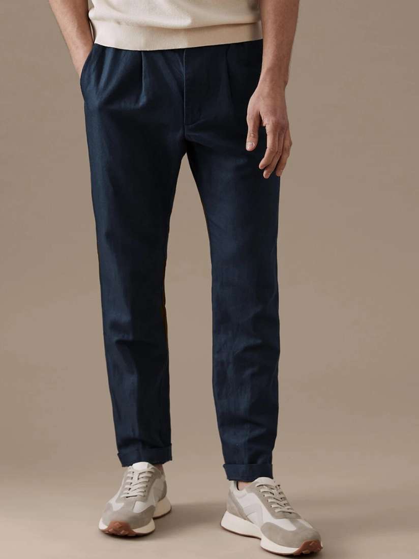 Linen trousers marks and spencer mens clearance
