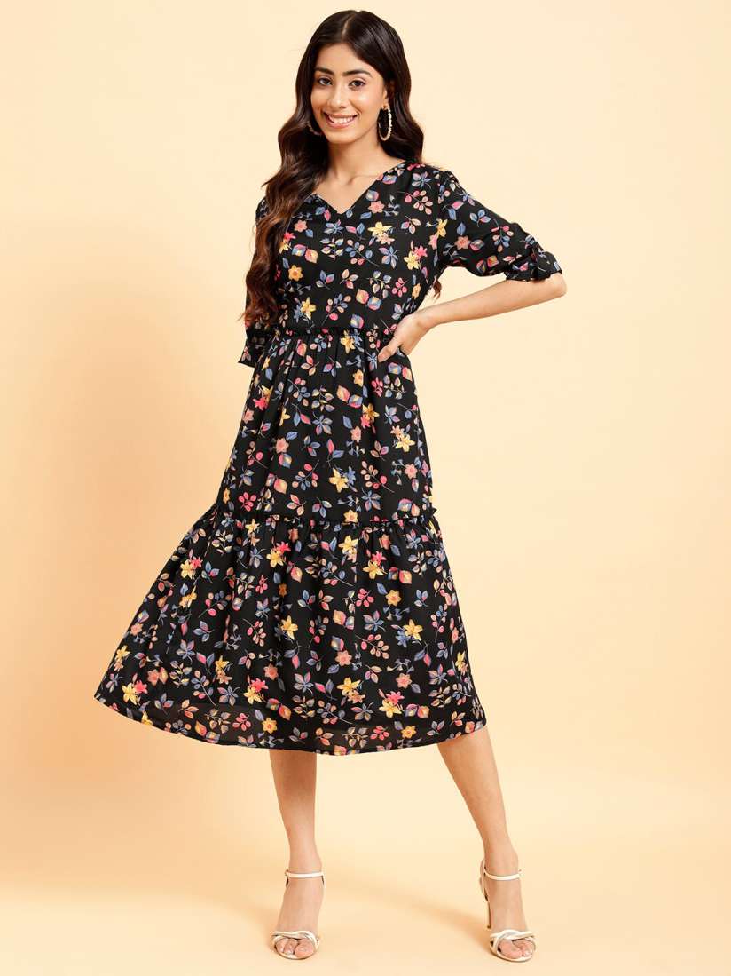 Myntra midi dress clearance
