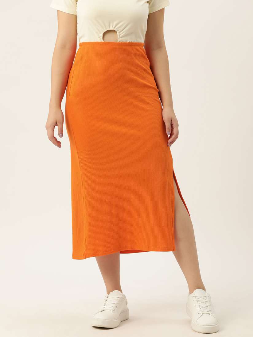 超美品 H&M Skirt Skirt Godet ATON/STRAIGHT Donna Mermaid RIBBED ...