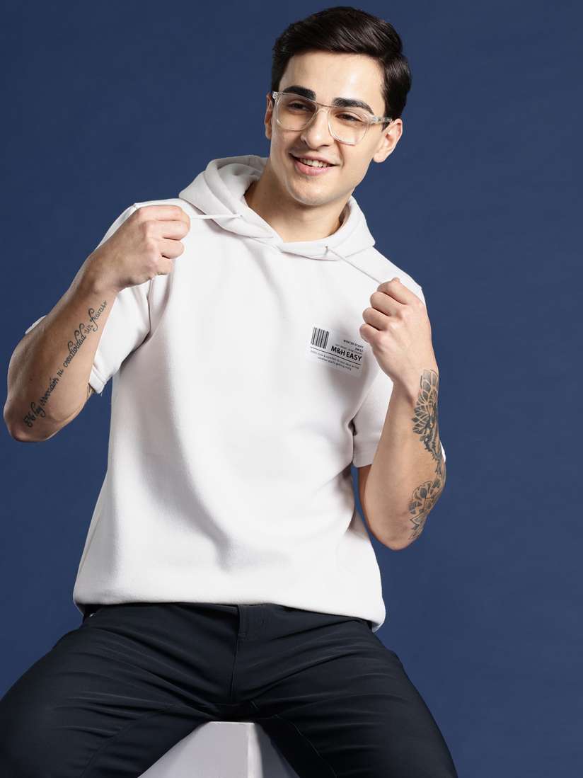 Half sleeve hoodie myntra outlet