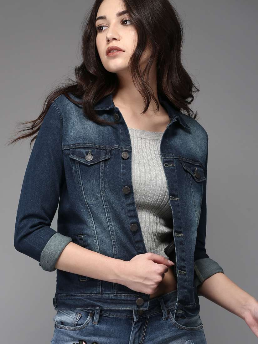 Denim jacket women myntra sale