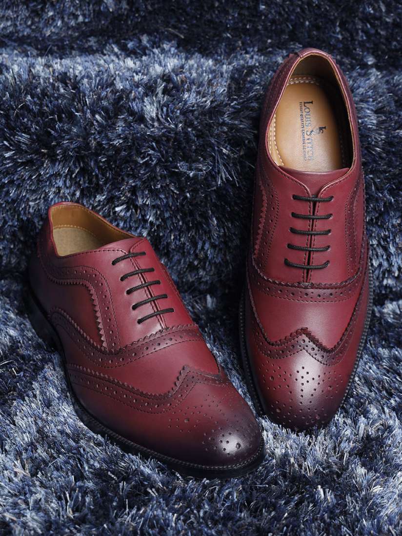 Cherry colour formal shoes store