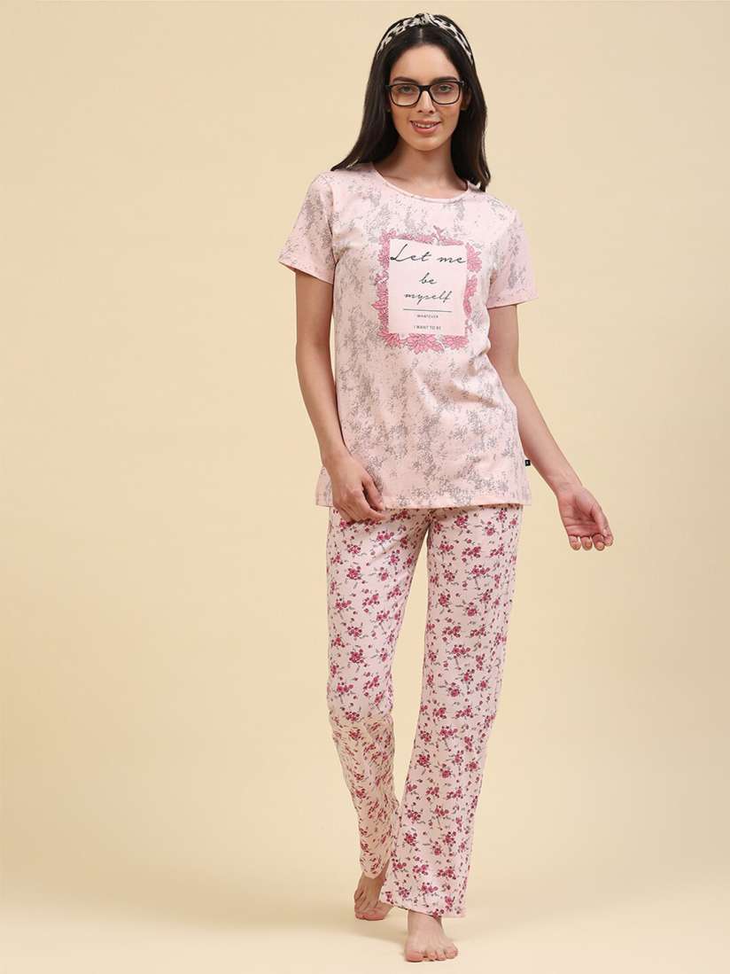 Buy Monte Carlo Typography Printed Night Suit Night suits for Women 23114650 Myntra