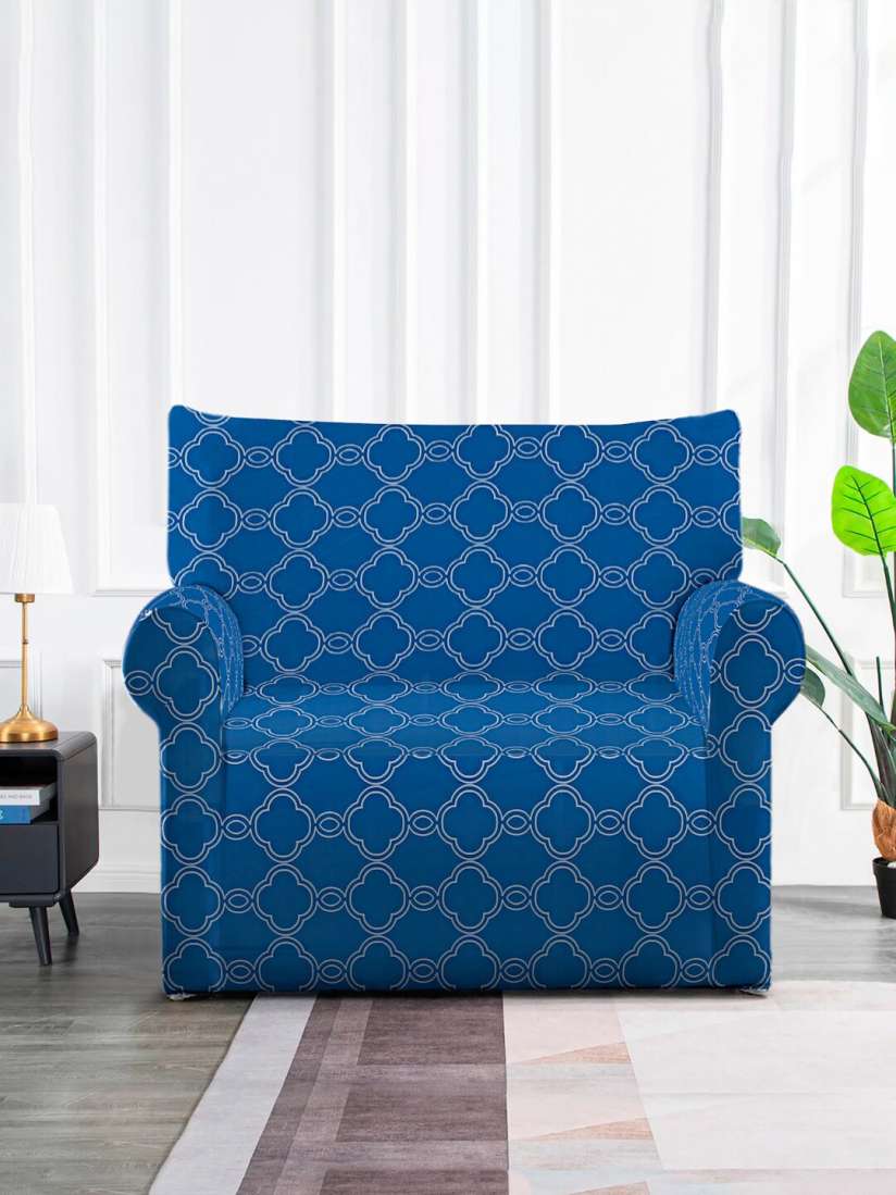 Buy Slushy Mushy Blue Printed One Seater Sofa Covers Sofa Covers for Unisex 23115326 Myntra