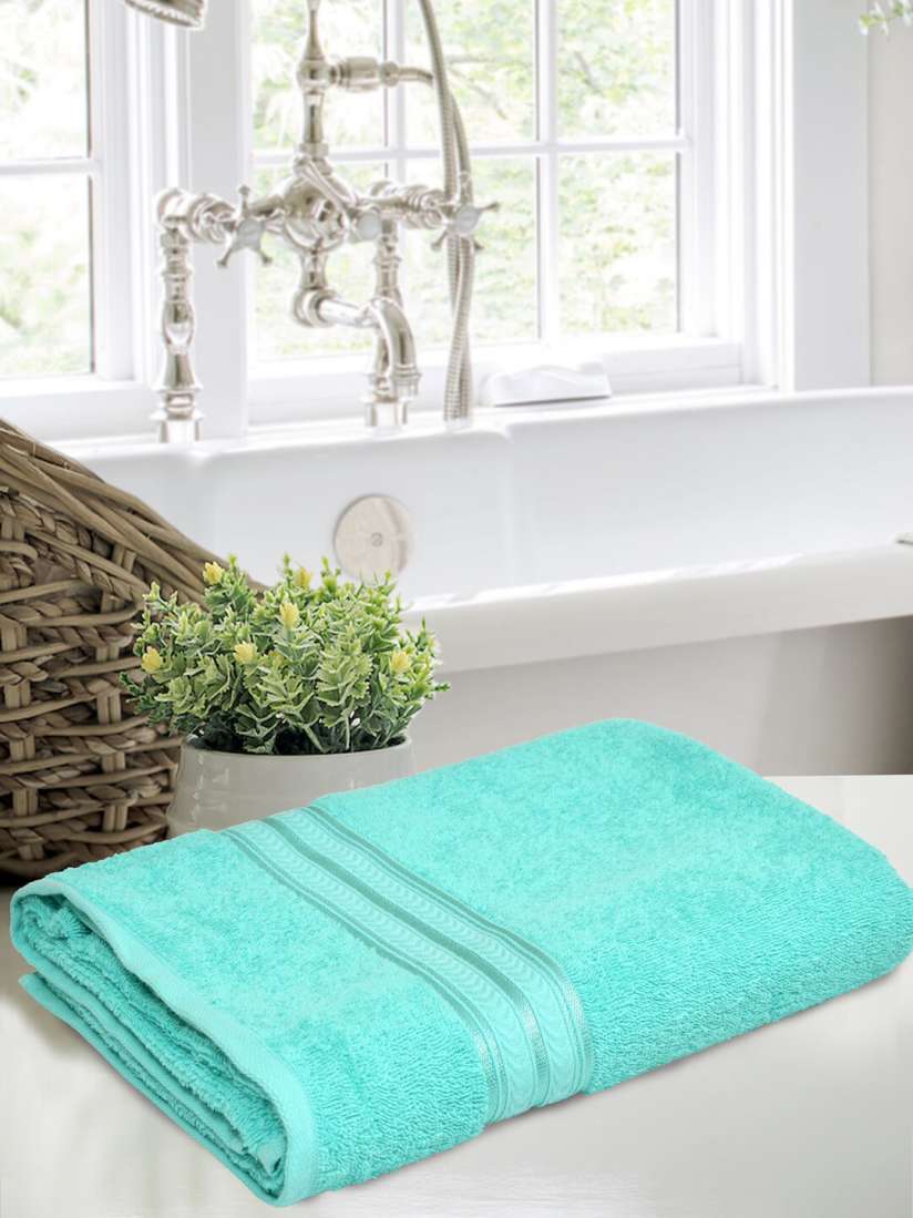 Buy Home Fresh Home Essentials Green Self Design 400 GSM Pure Cotton Bath Towel Bath Towels for Unisex 23118860 Myntra