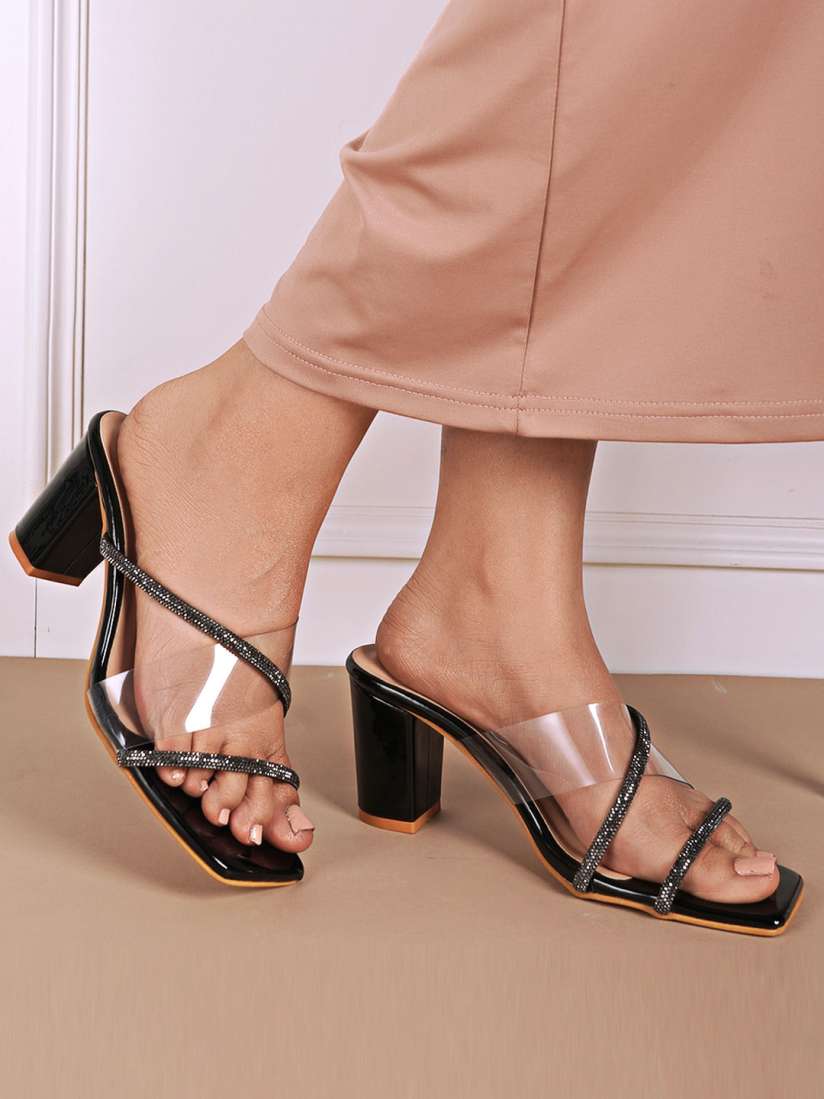 Transparent heels myntra 2025