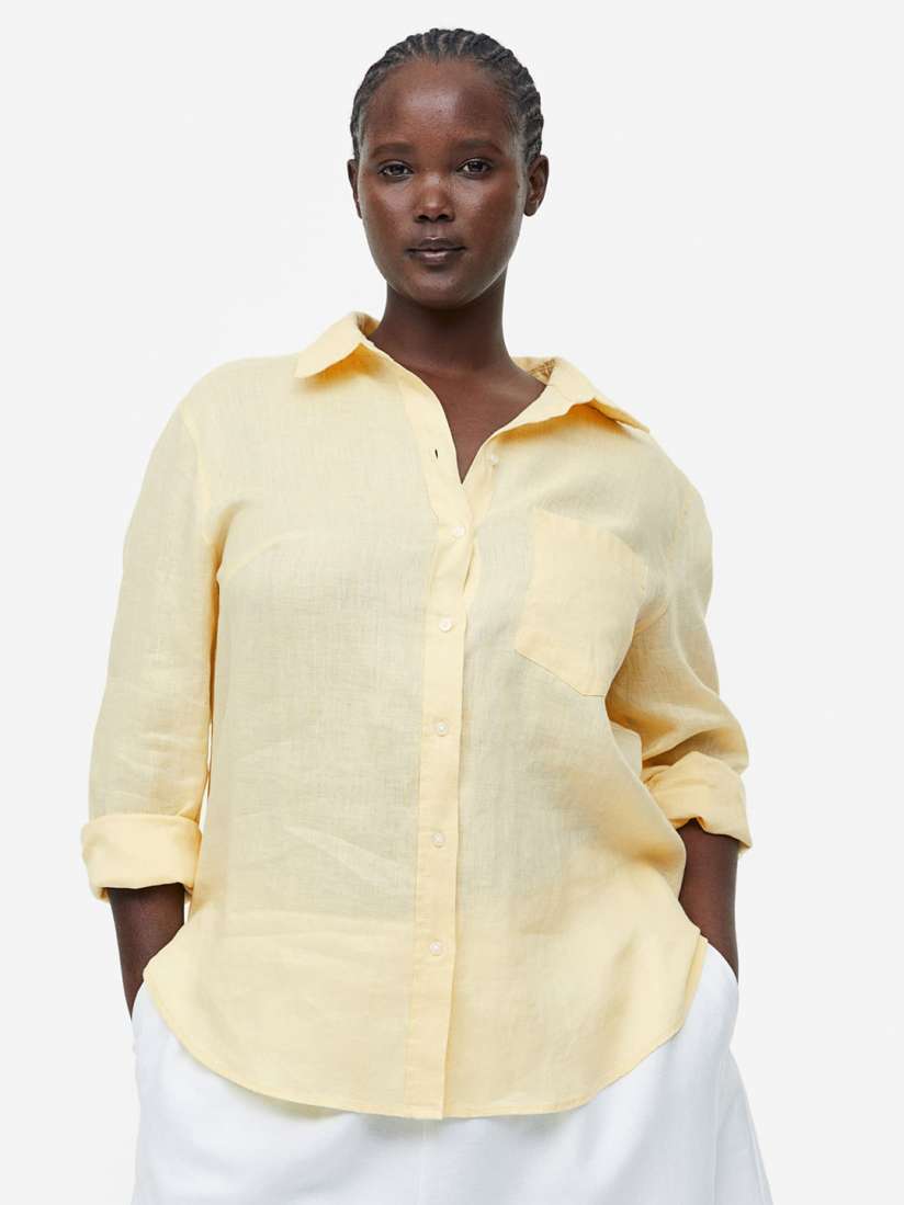 Buy H M Women Linen Shirt Shirts for Women 23126498 Myntra