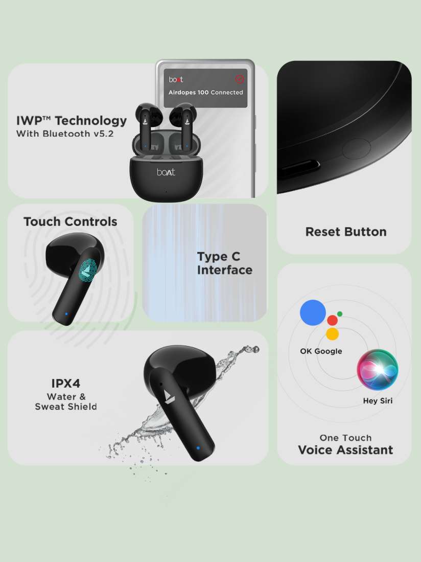 Boat 100 wireless bluetooth earphones clearance