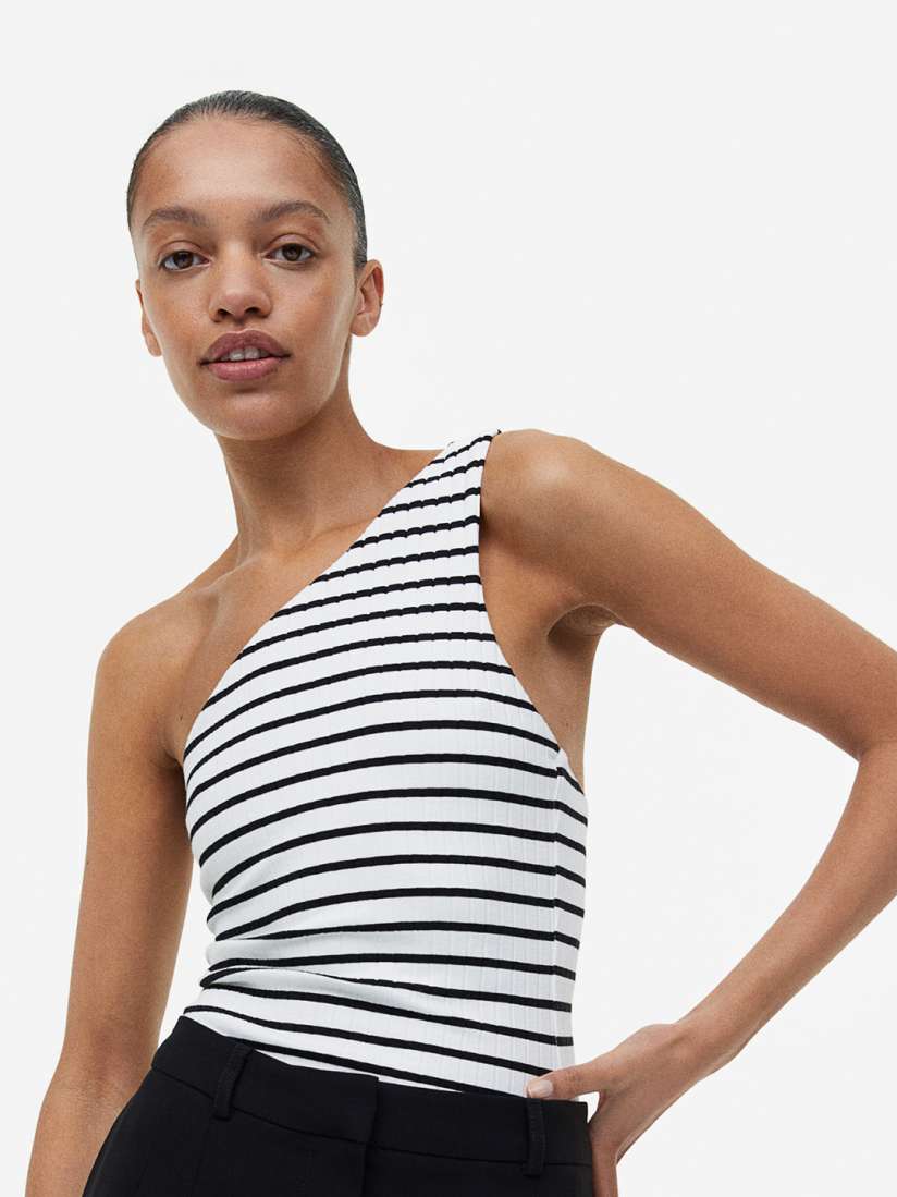 One shoulder tops myntra deals