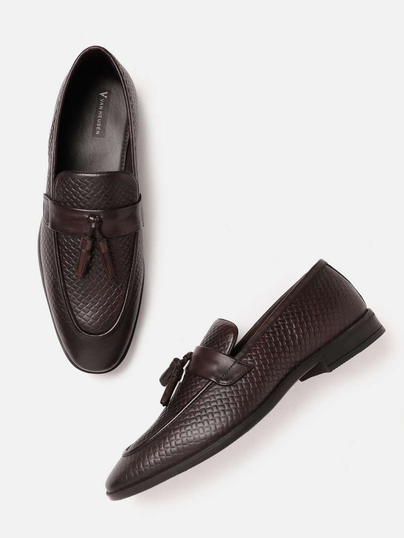 Buy Van Heusen Men Textured Slip On Formal Shoes Formal Shoes for Men 23129018 Myntra