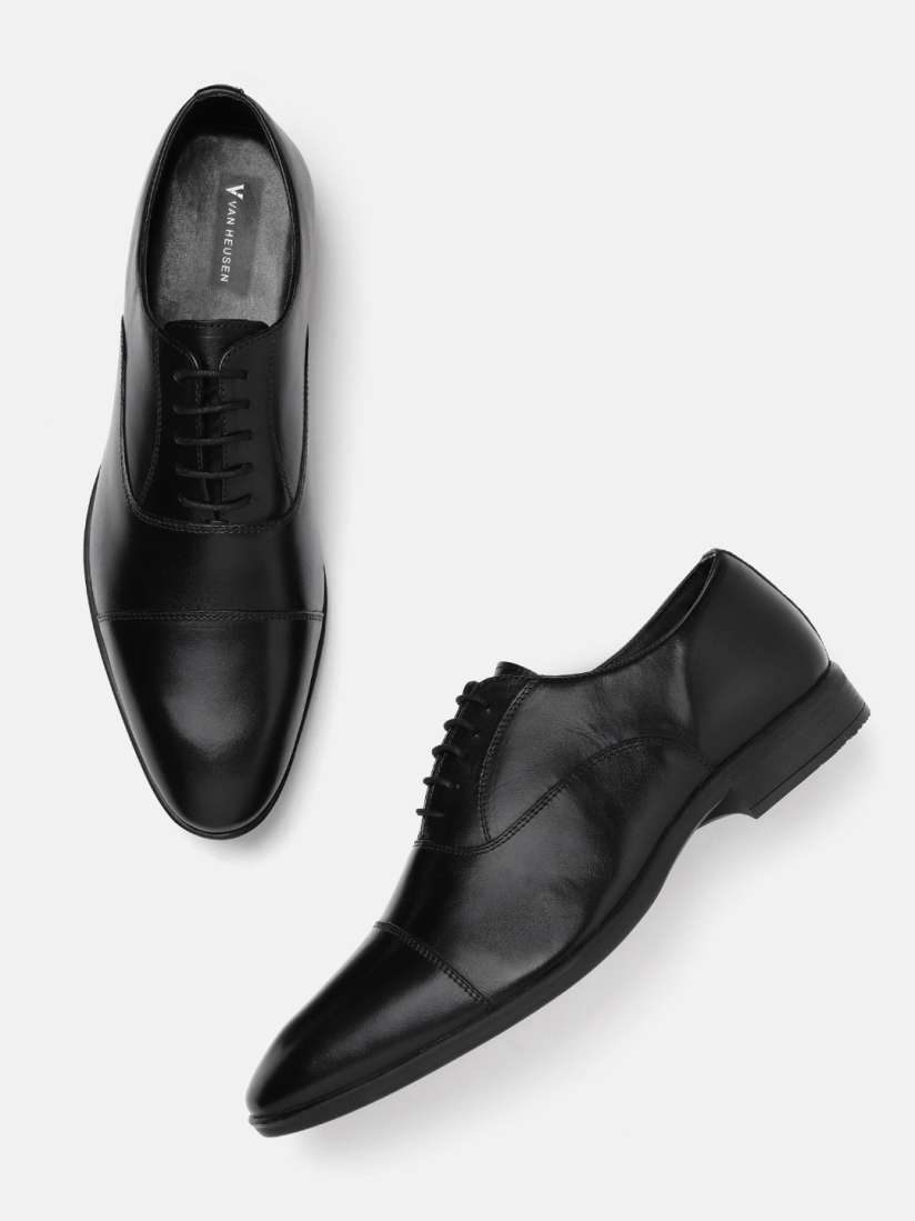 Buy Van Heusen Men Leather Solid Formal Oxfords Formal Shoes for Men 23129046 Myntra