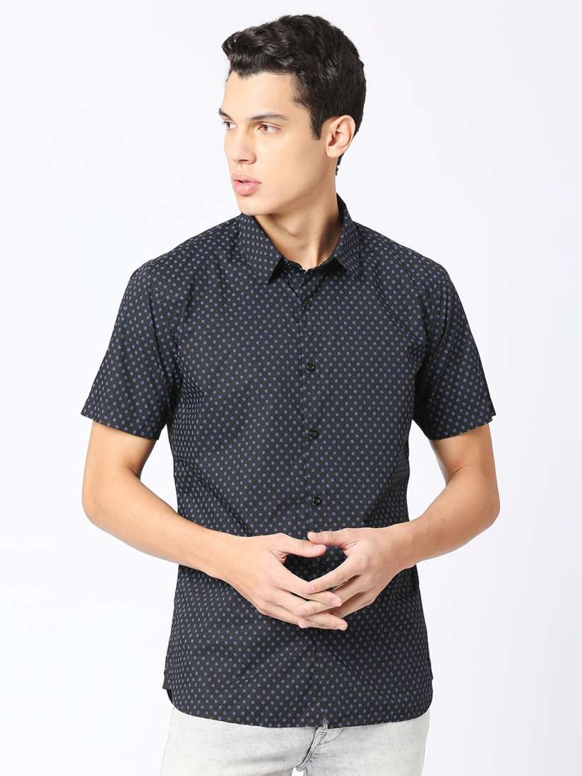 Buy Pepe Jeans Regular Fit Printed Half Sleeve Pure Cotton Casual Shirt Shirts for Men 23135426 Myntra