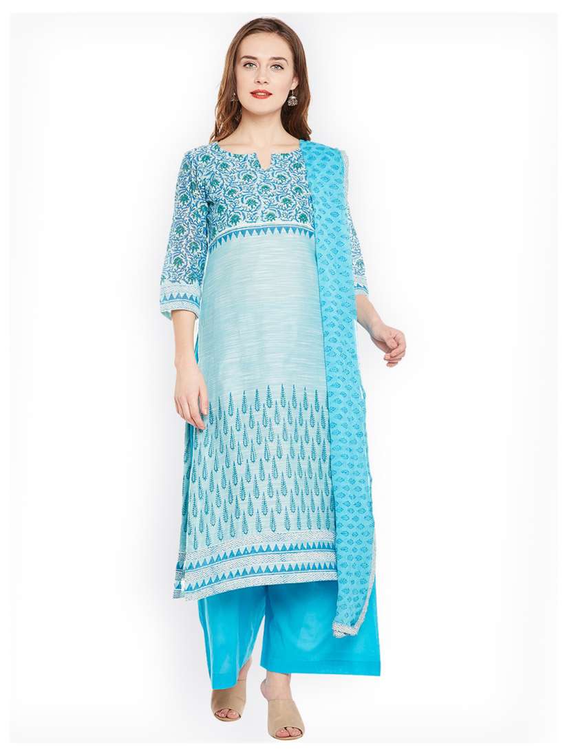 Buy pinkshink Blue Pure Cotton Unstitched Dress Material Dress Material for Women 2313881 Myntra