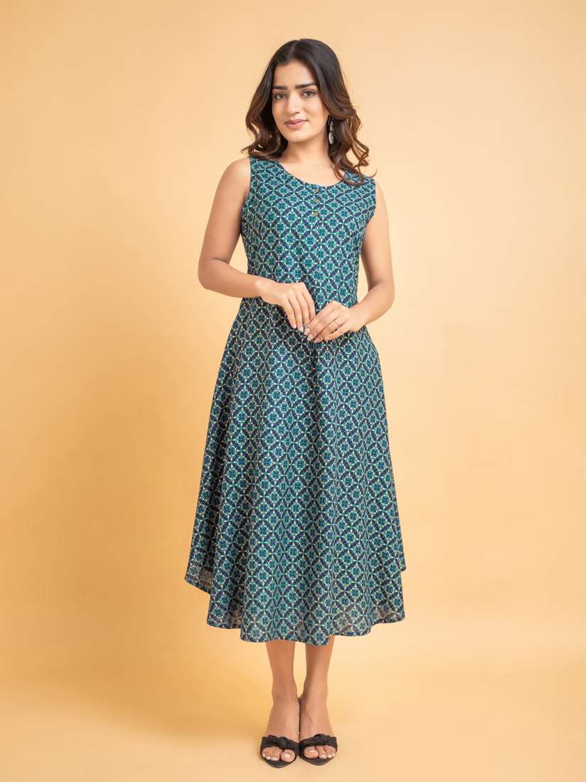 Buy SUTI Ethnic Motif Printed Midi Ethnic Dress Ethnic Dresses for Women 23139902 Myntra
