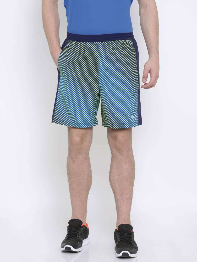 Buy Puma Men Navy Blue Striped Pace 7 Short Peacoat Regular Fit Sports Shorts Shorts for Men 2314653 Myntra