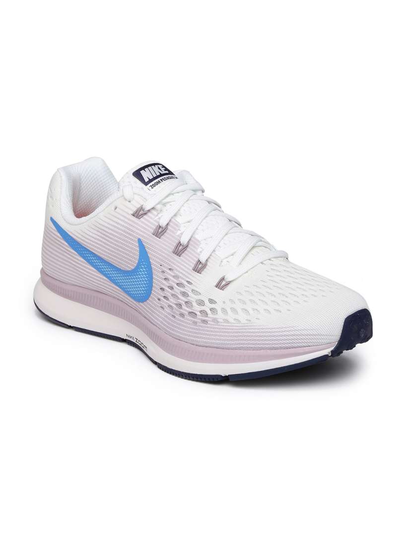 Buy Nike Women White Lavender AIR ZOOM PEGASUS 34 Running Shoes Sports Shoes for Women 2314823 Myntra