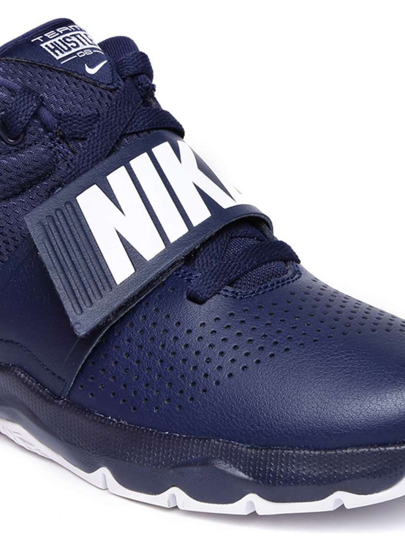 Buy Nike Boys Navy Blue TEAM HUSTLE D 8 Leather Mid Top Basketball Shoes Sports Shoes for Boys 2314832 Myntra