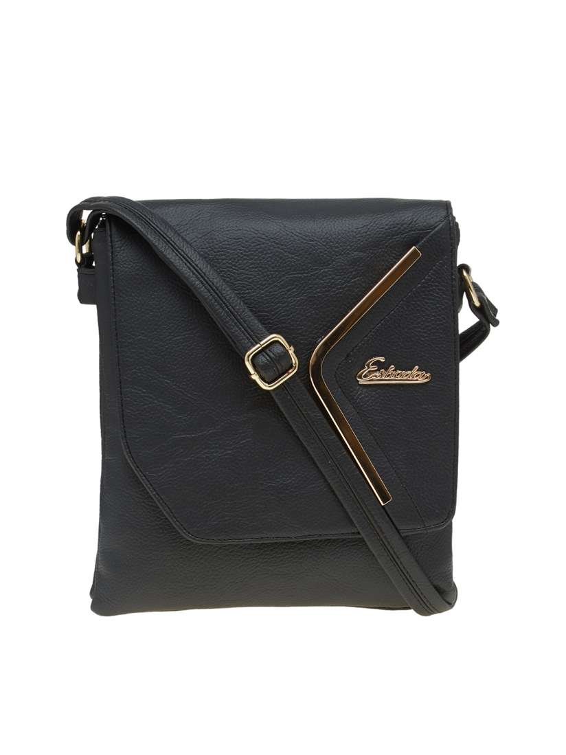 Buy ESBEDA Black Solid Sling Bag Handbags for Women 2314933 Myntra