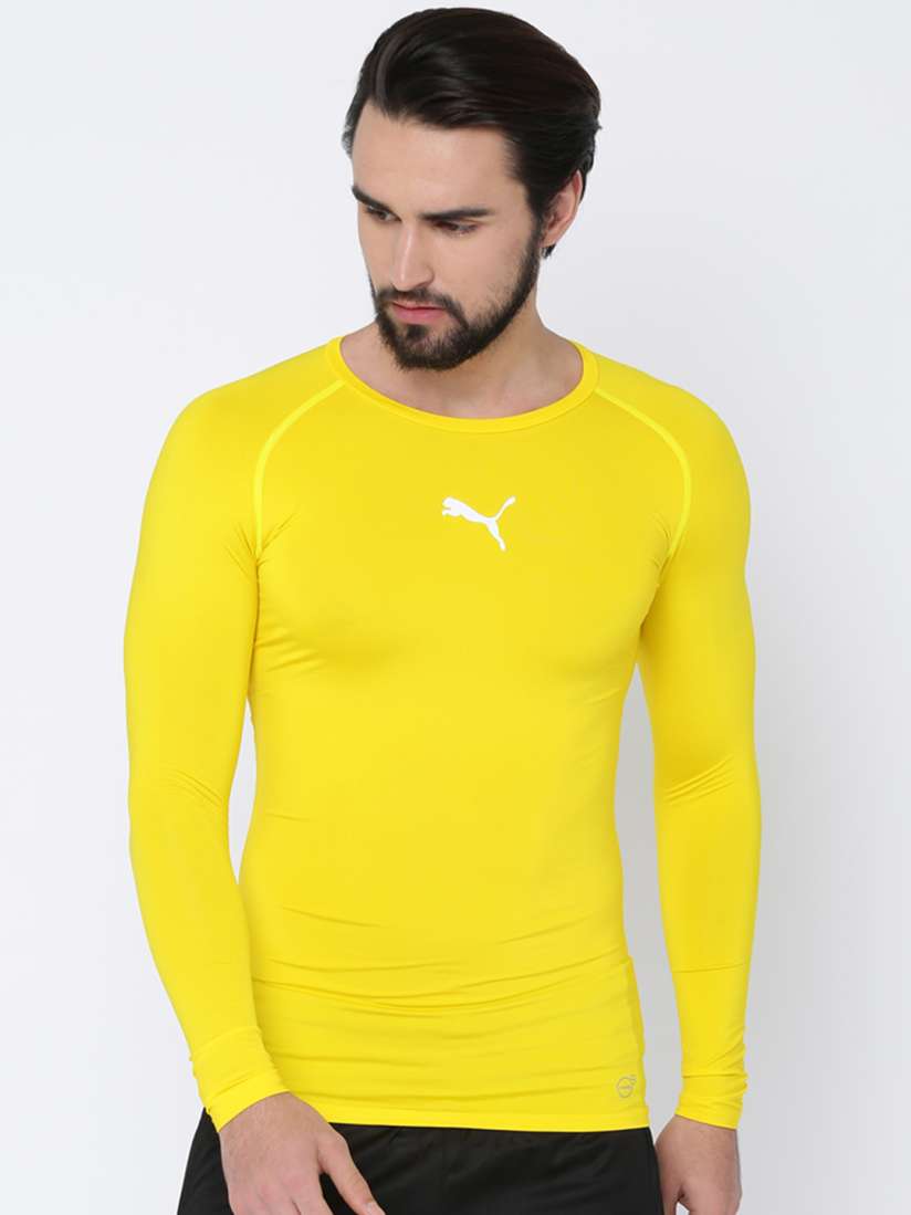 Puma yellow t shirt full sleeve shop