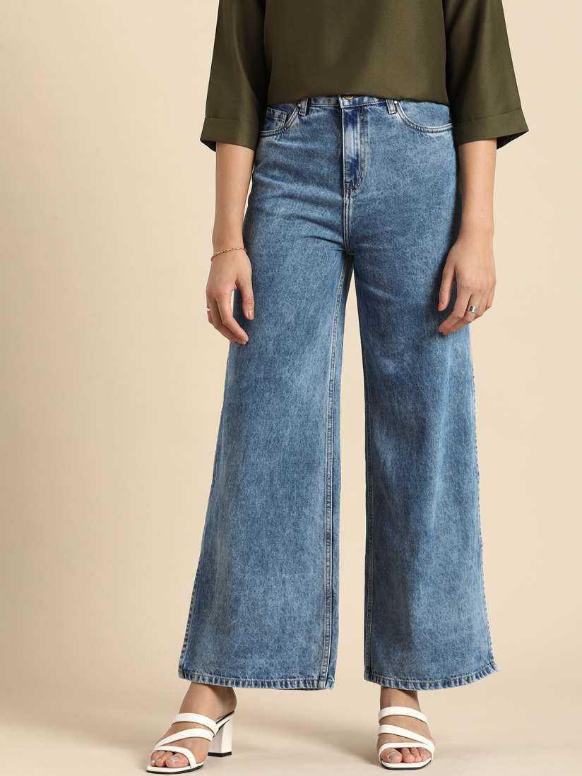 Buy all about you Women Straight Fit Side Slit Cotton High Rise Jeans Jeans for Women 23159966 Myntra