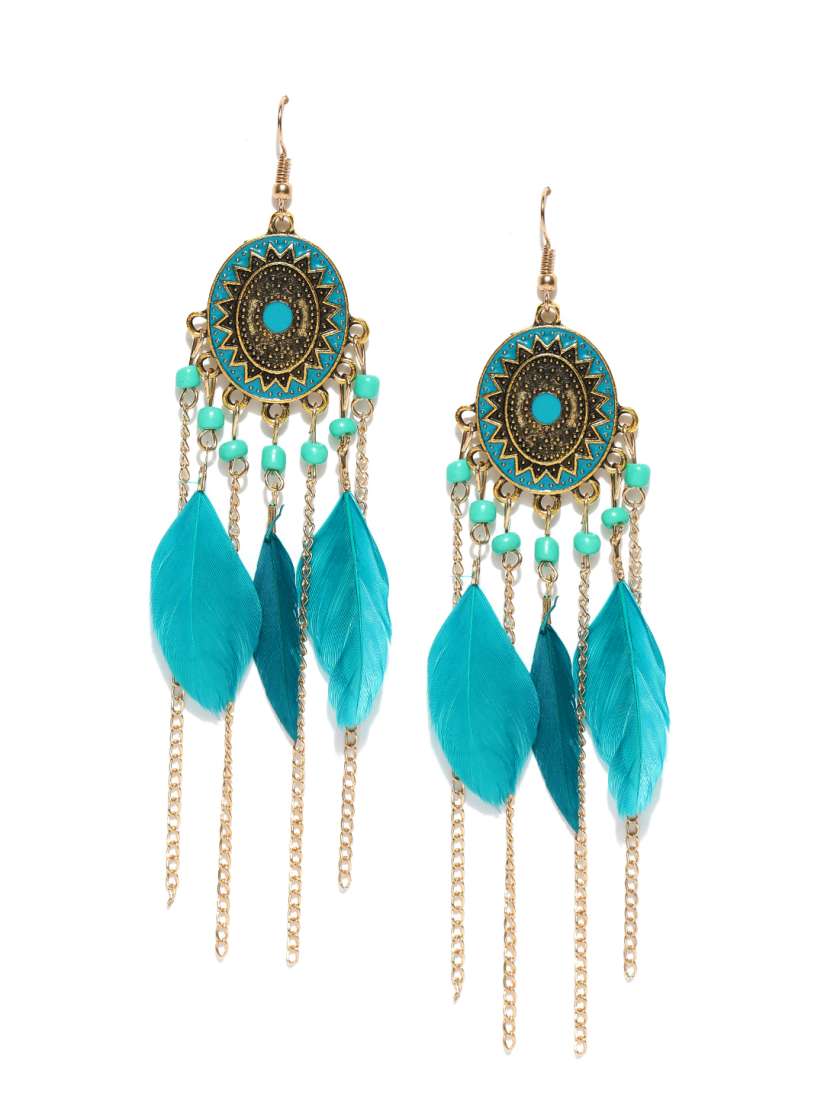 Feather earrings myntra best sale