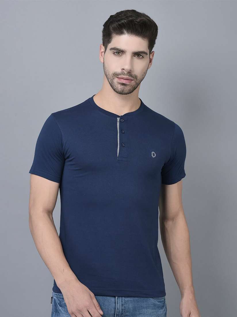 Buy Dollar Henley Neck Cotton Slim Fit T shirt Tshirts for Men 23167564 Myntra