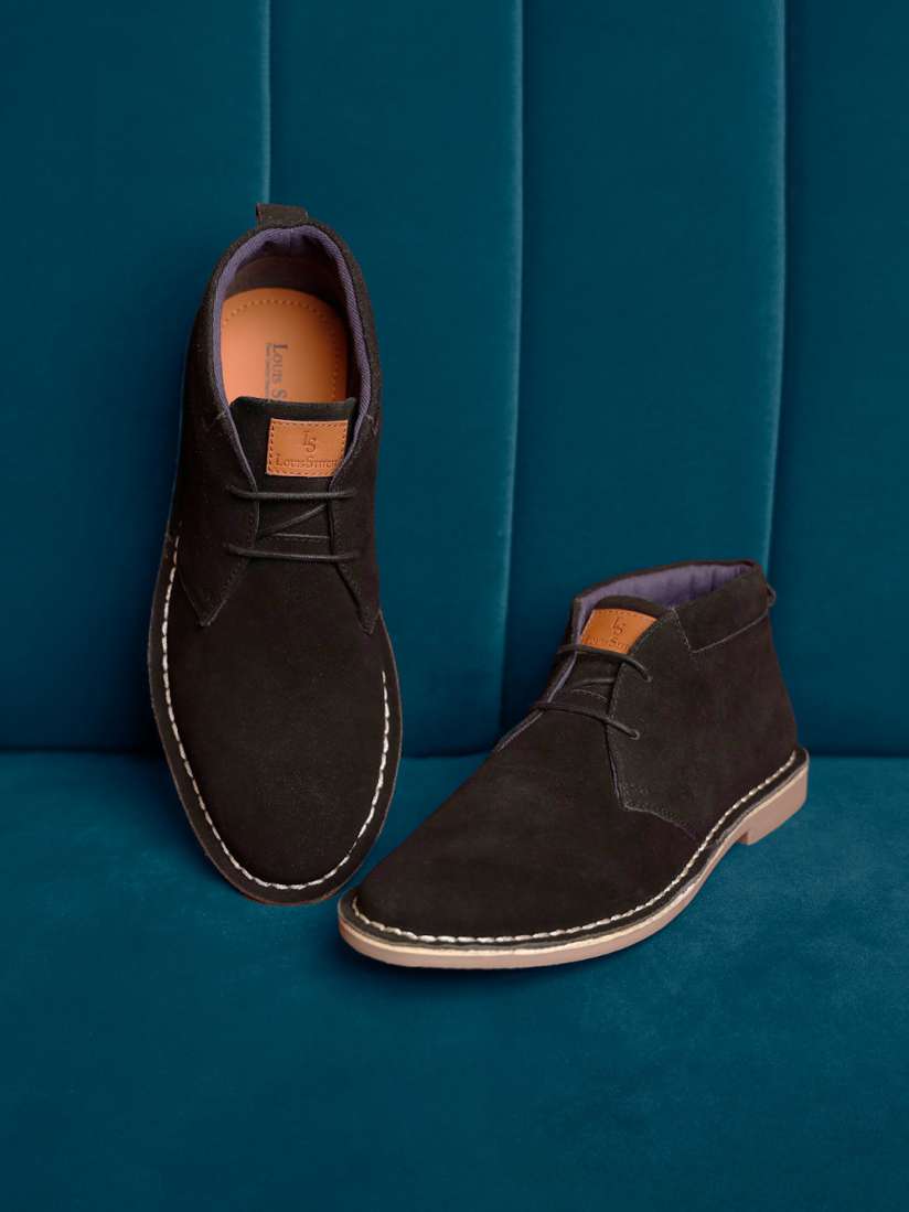 Buy LOUIS STITCH Men Mid Top Solid Suede Desert Boots Boots for Men 23178268 Myntra
