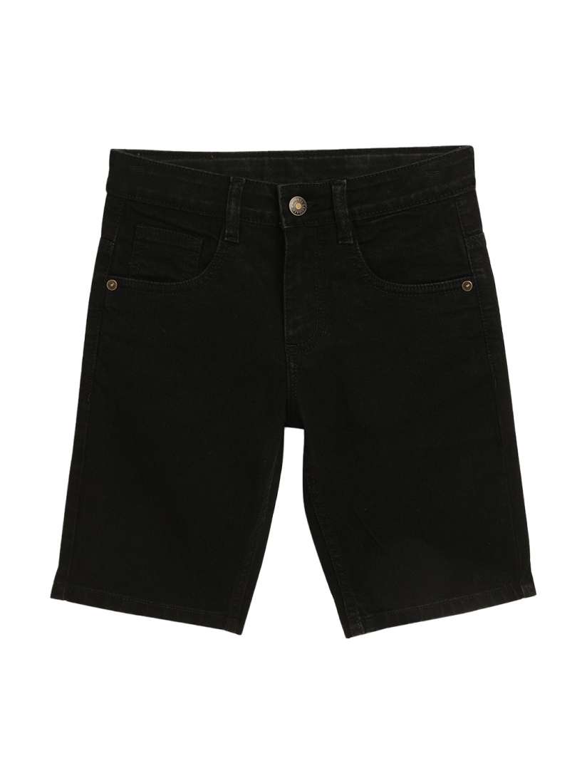 Boys black denim shorts hotsell