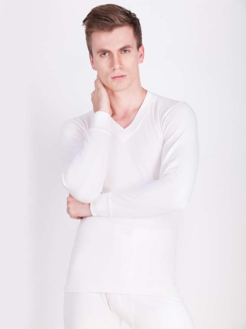 Mens white thermal top 2025