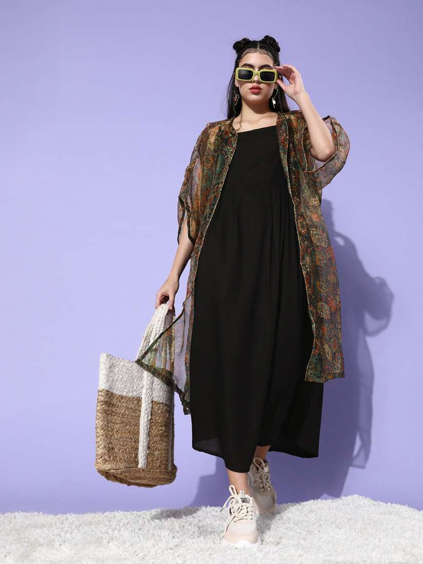 Midi dress with shrug deals