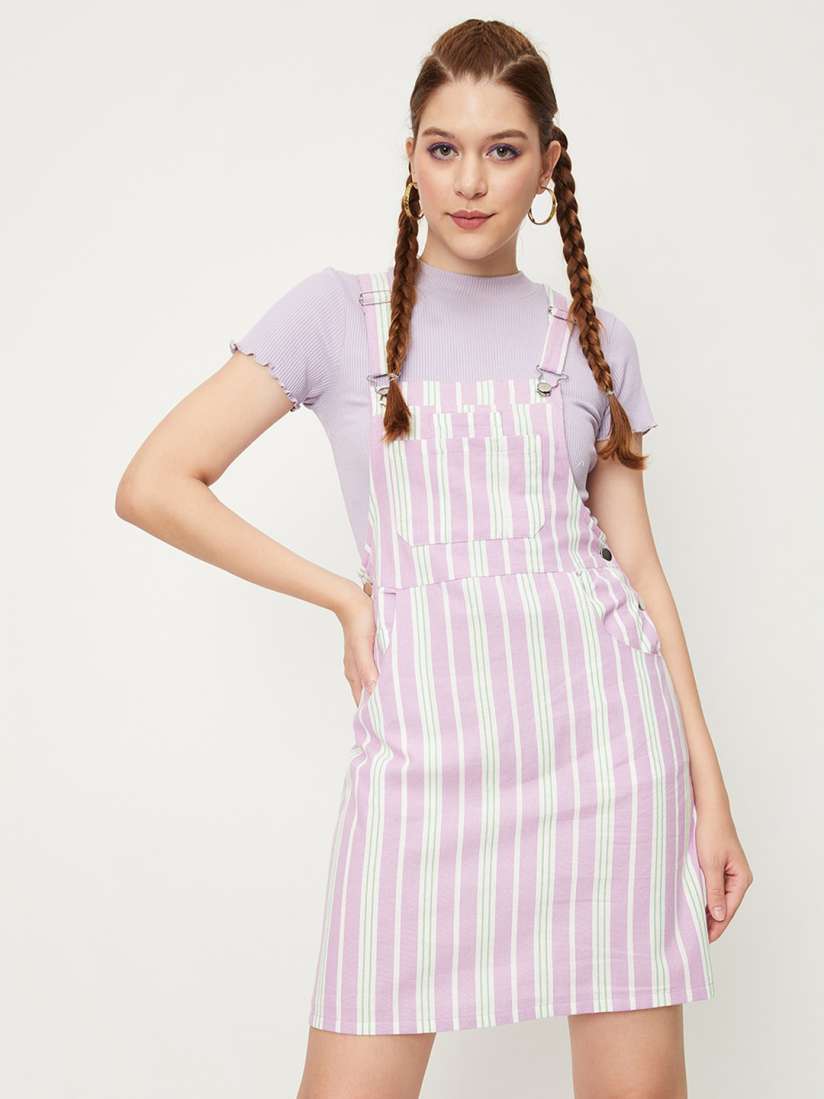 Buy max Striped Cotton Pinafore Dress Dresses for Women 23194964 Myntra
