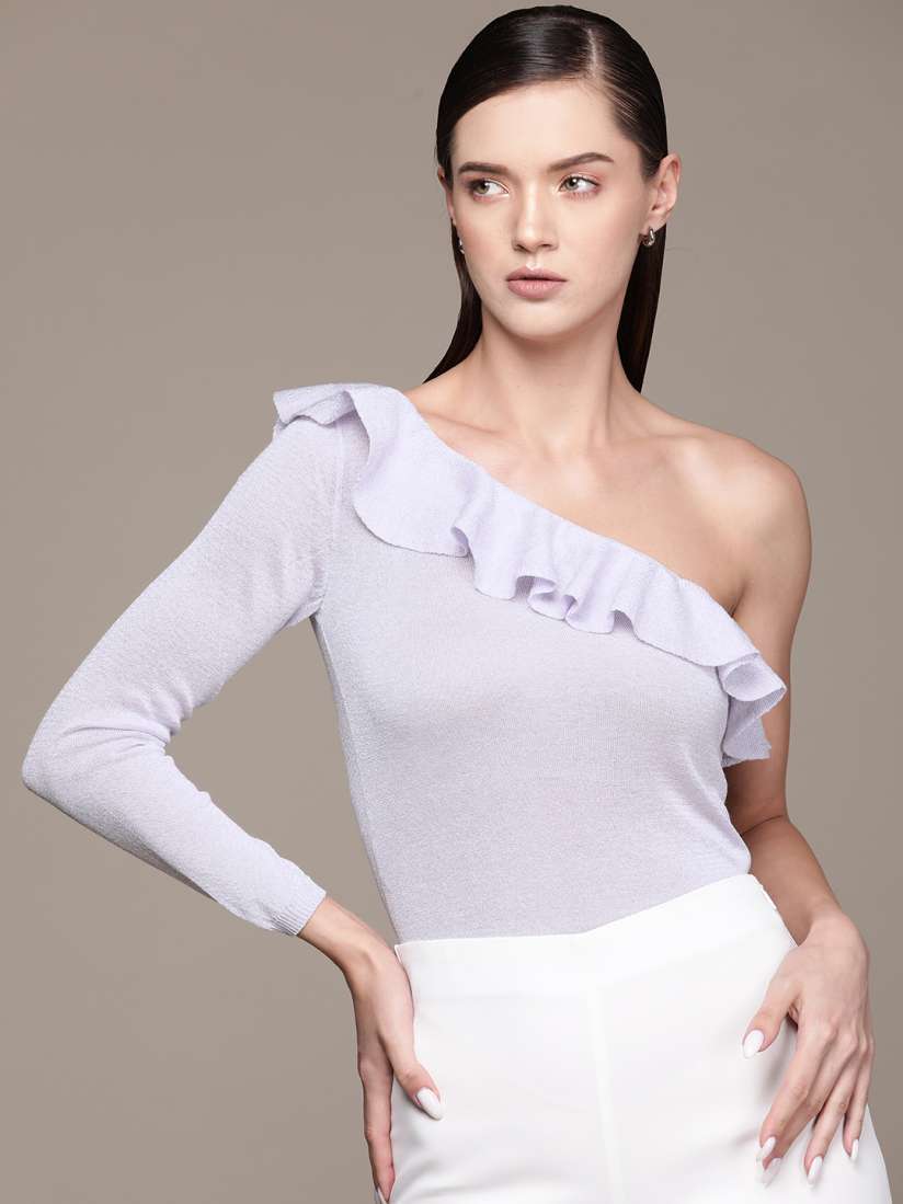 Mango one shoulder sweater shop